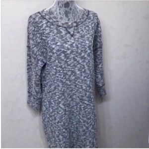 Banana Republic Women's Marled Gray 3/4 Sleeve Mini Dress Size L